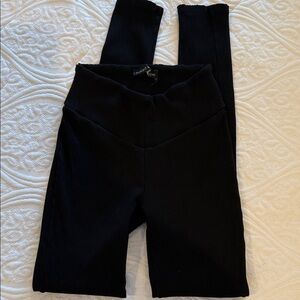 Naked Wardrobe Black Ribbed Leggings